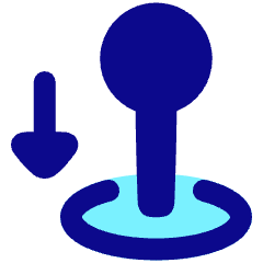 Arcade Stick Move Down Icon from Plump Pop Set