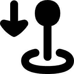 Arcade Stick Move Down Icon from Flex Solid Set