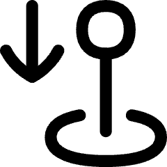 Arcade Stick Move Down Icon from Flex Line Set