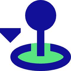 Arcade Stick Move Down Icon from Sharp Pop Set