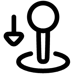 Arcade Stick Move Down Icon from Plump Line Set