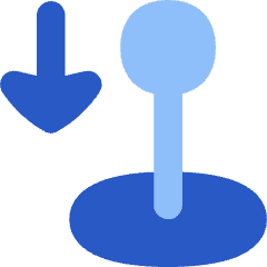 Arcade Stick Move Down Icon from Flex Flat Set