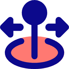 Arcade Stick Move Horizontal Icon from Core Pop Set