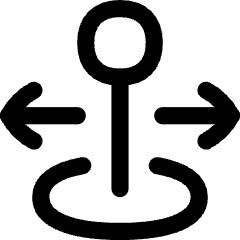 Arcade Stick Move Horizontal Icon from Flex Line Set