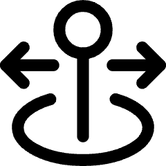 Arcade Stick Move Horizontal Icon from Core Line Set