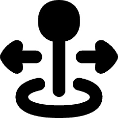 Arcade Stick Move Horizontal Icon from Flex Solid Set