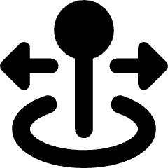 Arcade Stick Move Horizontal Icon from Core Solid Set