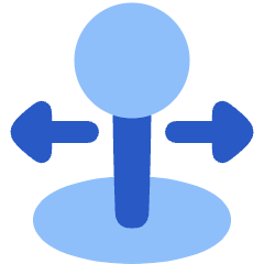 Arcade Stick Move Horizontal Icon from Plump Flat Set