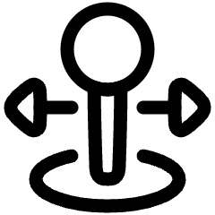 Arcade Stick Move Horizontal Icon from Plump Line Set