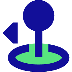 Arcade Stick Move Left Icon from Sharp Pop Set