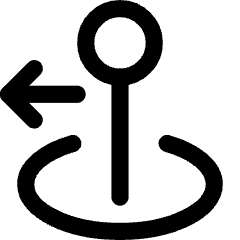 Arcade Stick Move Left Icon from Core Line Set