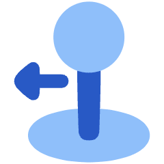 Arcade Stick Move Left Icon from Plump Flat Set