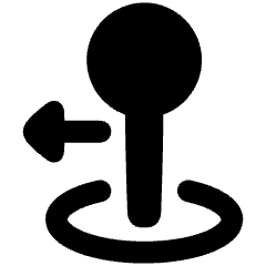 Arcade Stick Move Left Icon from Plump Solid Set