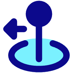 Arcade Stick Move Left Icon from Core Pop Set