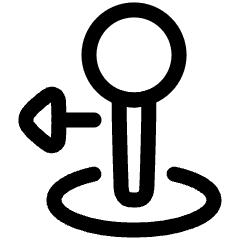Arcade Stick Move Left Icon from Plump Line Set