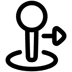 Arcade Stick Move Right Icon from Plump Line Set