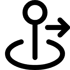 Arcade Stick Move Right Icon from Core Line Set