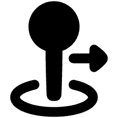 Arcade Stick Move Right Icon from Plump Solid Set