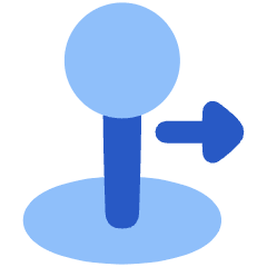 Arcade Stick Move Right Icon from Plump Flat Set