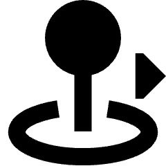 Arcade Stick Move Right Icon from Sharp Solid Set