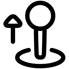 Arcade Stick Move Up Icon from Plump Line Set