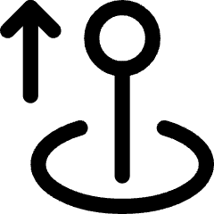 Arcade Stick Move Up Icon from Core Line Set