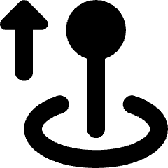 Arcade Stick Move Up Icon from Core Solid Set