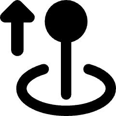 Arcade Stick Move Up Icon from Core Remix Set