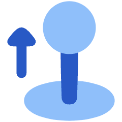 Arcade Stick Move Up Icon from Plump Flat Set