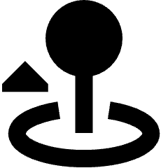 Arcade Stick Move Up Icon from Sharp Solid Set