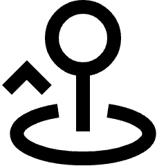 Arcade Stick Move Up Icon from Sharp Line Set