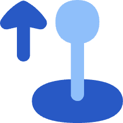 Arcade Stick Move Up Icon from Flex Flat Set