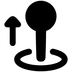 Arcade Stick Move Up Icon from Plump Solid Set