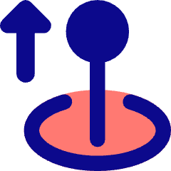 Arcade Stick Move Up Icon from Core Pop Set