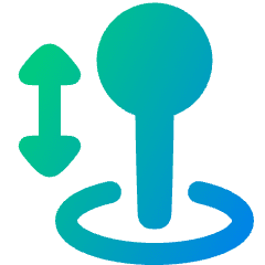 Arcade Stick Move Vertical Icon from Plump Gradient Set