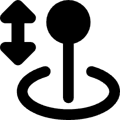 Arcade Stick Move Vertical Icon from Core Remix Set