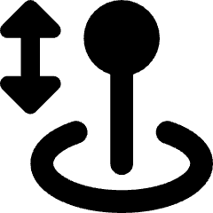Arcade Stick Move Vertical Icon from Core Solid Set