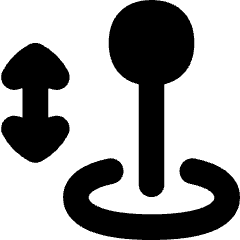 Arcade Stick Move Vertical Icon from Flex Solid Set
