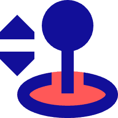Arcade Stick Move Vertical Icon from Sharp Pop Set