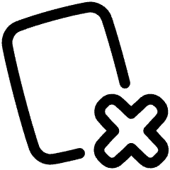 Card Remove Cross Icon from Plump Line Set