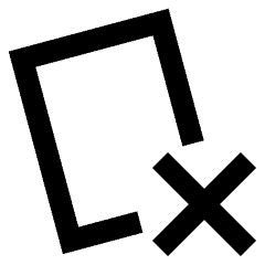 Card Remove Cross Icon from Sharp Line Set