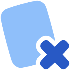 Card Remove Cross Icon from Plump Flat Set