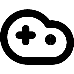 Cloud Gaming Icon from Micro Line Set