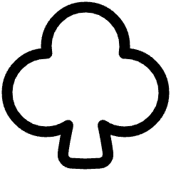 Clubs Symbol Icon from Plump Line Set