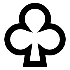 Clubs Symbol Icon from Sharp Line Set