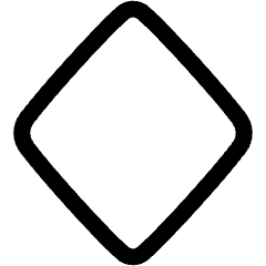 Diamonds Symbol Icon from Plump Line Set