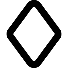 Diamonds Symbol Icon from Micro Line Set