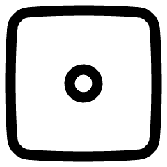 Dice 1 Icon from Plump Line Set