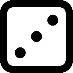 Dice 3 Icon from Micro Line Set