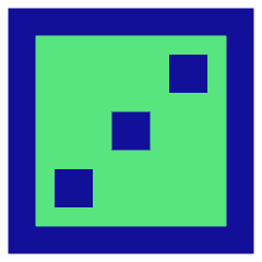 Dice 3 Icon from Sharp Pop Set